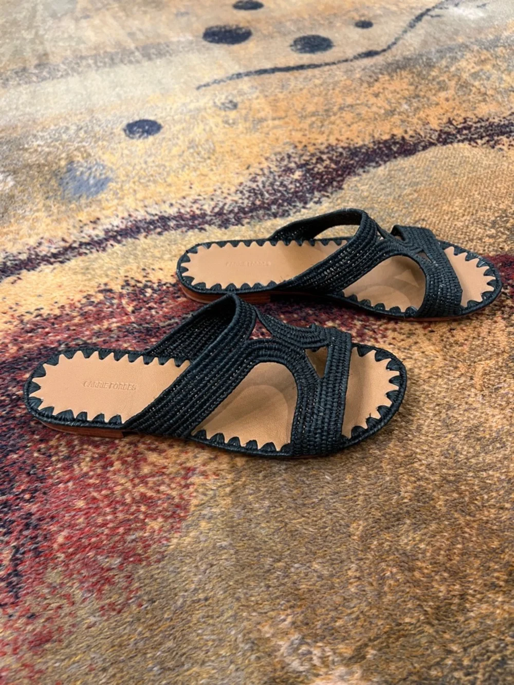 Carrie Forbes Raffia sandals Sz 39 - Picture 2 of 6